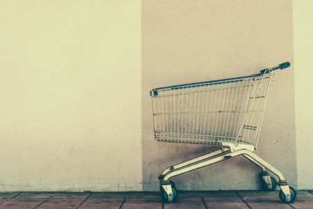 Shopping cart - Vintage effect style picturesの写真素材
