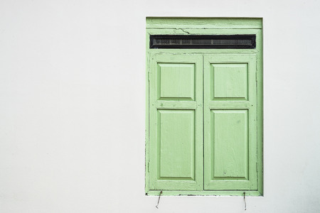 Window on wallの写真素材