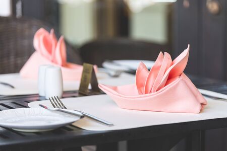 Table set for dinnerの写真素材