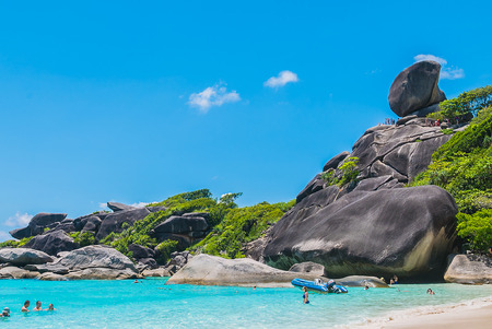 Beautiful Similan rock island at andaman sea in phuket Thailandのeditorial素材
