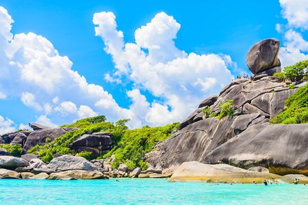 Beautiful Tropical beach and sea in Similan island at andaman seaのeditorial素材