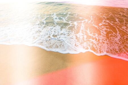Sea beach - vintage filter and light leak effectの写真素材