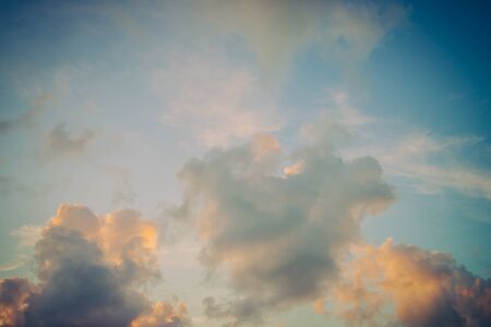 Sunrise with cloud on sky - vintage filter