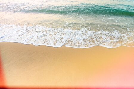 Sea beach - vintage filter and light leak effectの写真素材