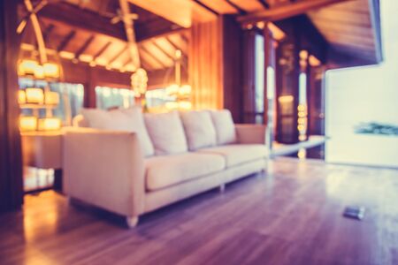 Abstract blur interior living room background - vintage filter