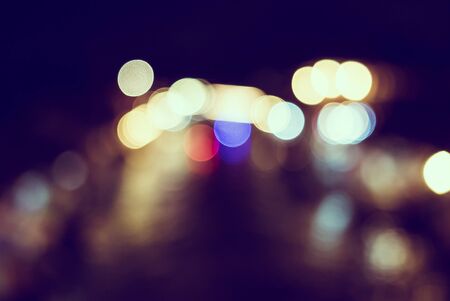 Abstract blur bokeh background - vintage filterの写真素材