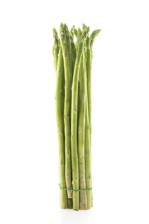 Green asparagus vegetable isolated on white backgroundの写真素材