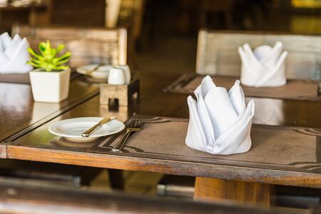 Table dinner setの写真素材