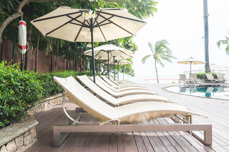 Pool chair - soft vintage filterの写真素材