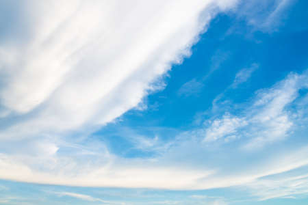 White cloud on blue sky backgroundの写真素材
