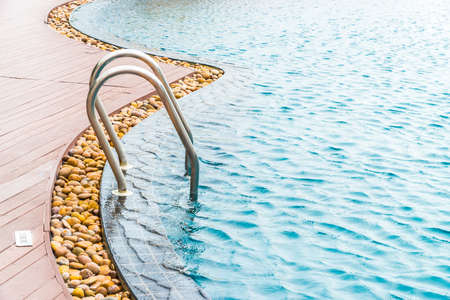 Stairpool ladder near poolside - soft filterの写真素材