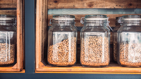 Coffee beans - vintage filter effectの写真素材