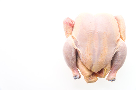 Raw chicken meat isolated on white backgroundの写真素材