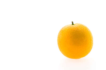 Orange fruit isolated on white backgroundの写真素材