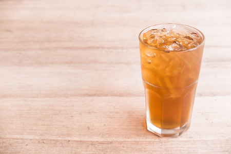Ice lemon tea glass - selective focus pointの写真素材