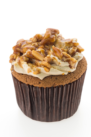 Cupcakes isolated on white backgroundの写真素材