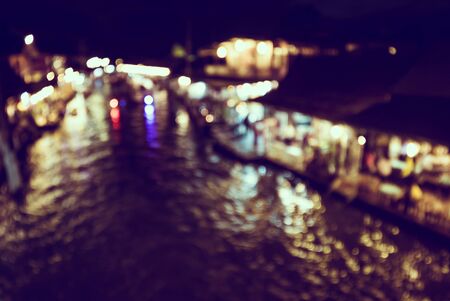 Abstract blur bokeh background - vintage filterの写真素材