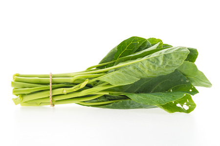 Chinese broccoli vegetables isolated on white backgroundの写真素材