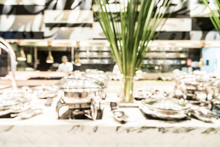 Abstract blur restaurant backgroundの写真素材