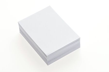 Blank white paper isolated on white background