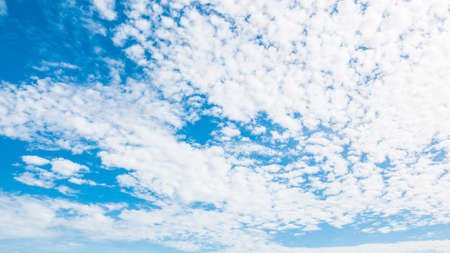 White cloud on blue sky backgroundの写真素材