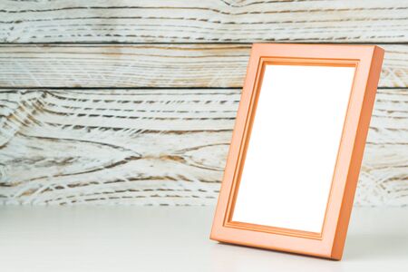 Frame on wood table