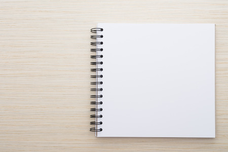 White paper mock up on wood backgroundの写真素材