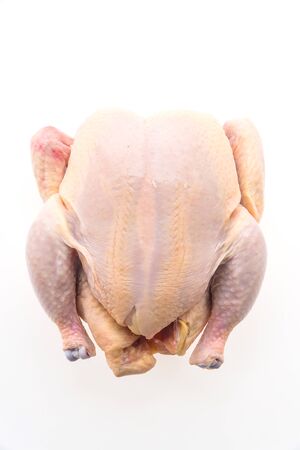 Raw chicken meat isolated on white backgroundの写真素材