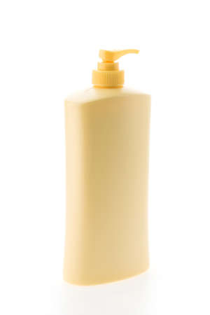 Blank lotion bottle isolated on white backgroundの写真素材