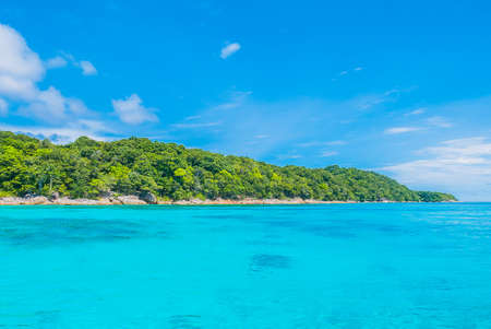 Similan island and beautiful tropical beach at andaman sea in Phuket Thailandの写真素材