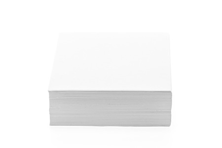 Mock up paper isolated on white backgroundの写真素材