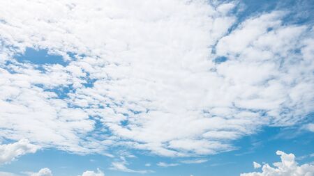 Beautiful white cloud on blue skyの写真素材