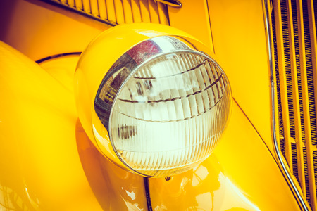 Headlight lamp  vintage car - vintage filter effect