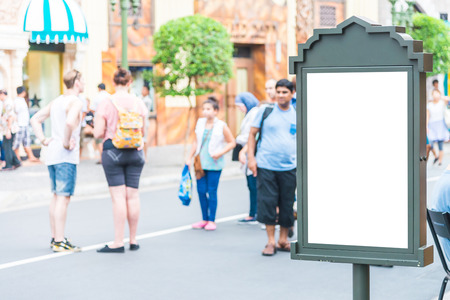 Empty public blank signのeditorial素材