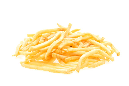 French fries isolated on white background