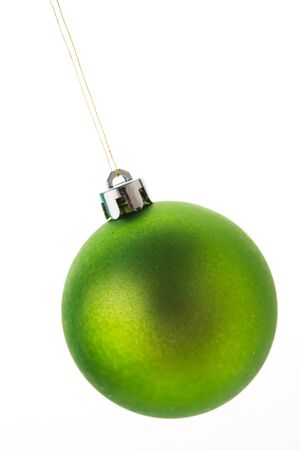 Christmas ball decoration isolated on white backgroundの写真素材