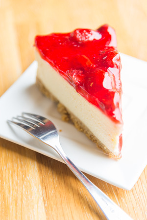 Strawberry cheese cakes - selective focus pointの写真素材