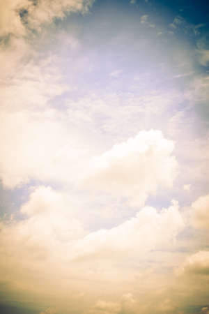 Vintage cloud on sky background - vintage filterの写真素材