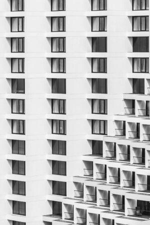 Windows building textures background - black and white processing styleのeditorial素材