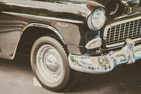Headlight lamp  vintage car - vintage filter effect