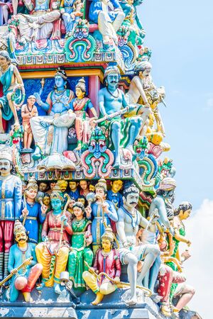Indian hindu temple in singaporeの写真素材