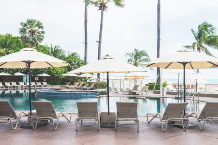 Pool chair - soft vintage filterのeditorial素材