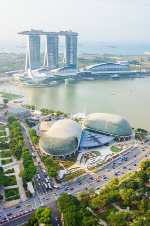 Singapore skyline cityのeditorial素材