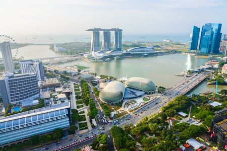 Singapore skyline city