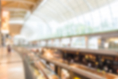 Abstract blur shopping mall in singapore city 