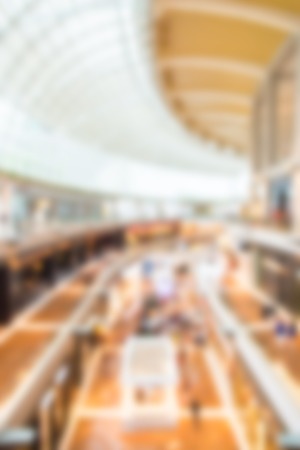 Abstract blur shopping mall in singapore city backgroundの写真素材