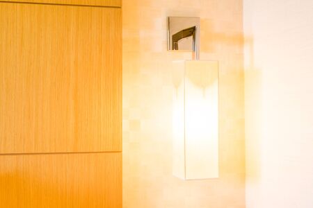 Lamp on wallの写真素材