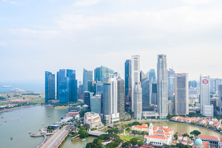 Singapore cityscapeのeditorial素材