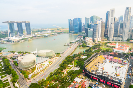 Singapore cityscapeのeditorial素材