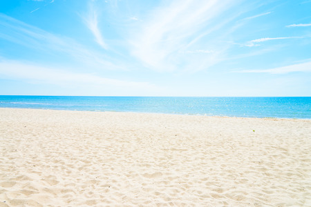 Empty sea and beach background with copy spaceの写真素材